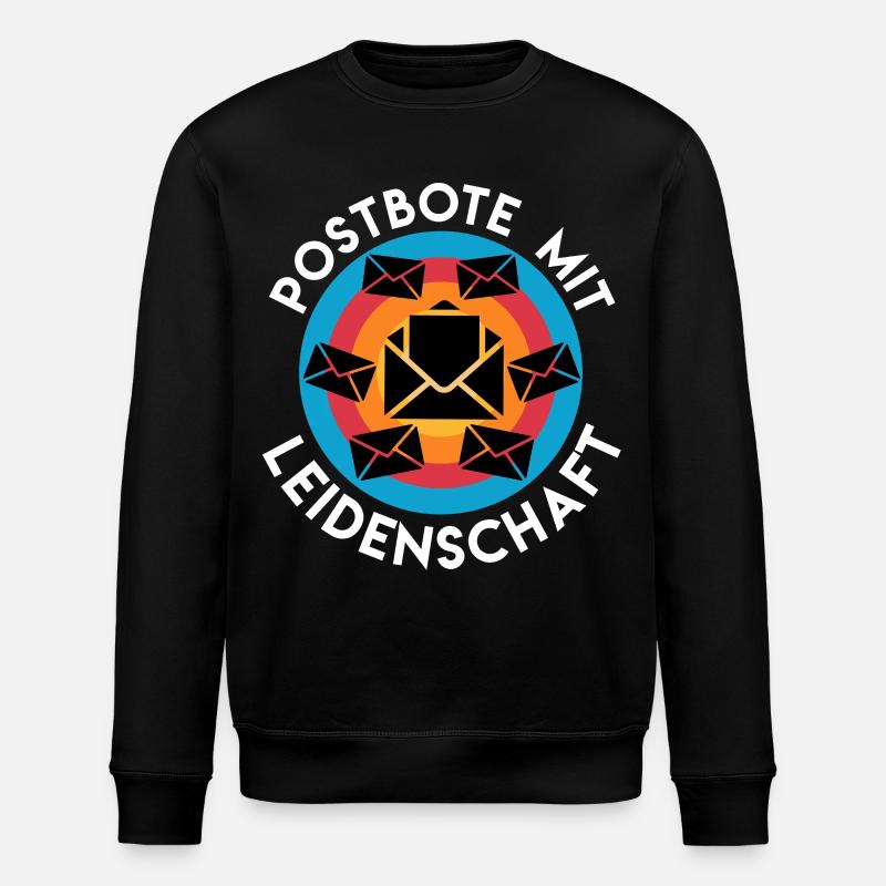 POSTBOTE MIT LEIDENSCHAFT Briefträger Lustiges - Stanley/Stella Unisex Bio-Sweatshirt ROLLER - Schwarz