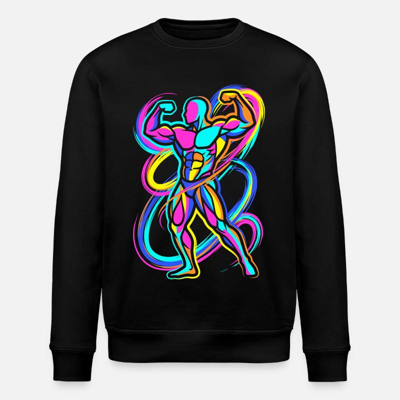 Bodybuilder - Stanley/Stella Unisex Bio-Sweatshirt ROLLER - Schwarz