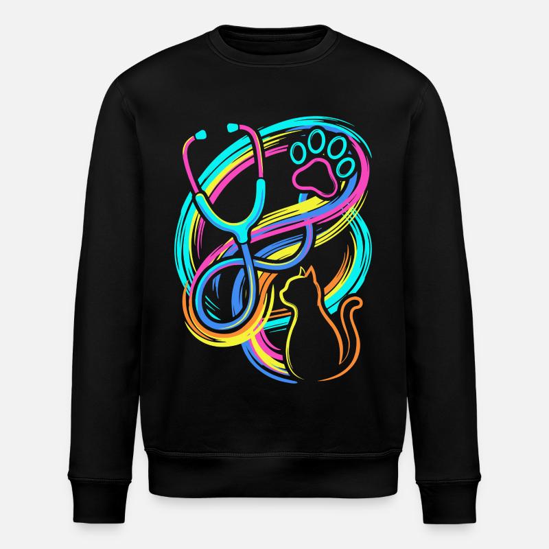 veterinary - Stanley/Stella ROLLER Unisex Organic Sweatshirt - black