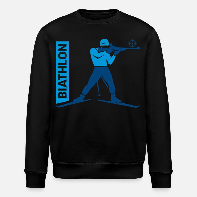 Biathlon Passion Liebhaber Geschenk - Stanley/Stella Unisex Bio-Sweatshirt ROLLER - Schwarz