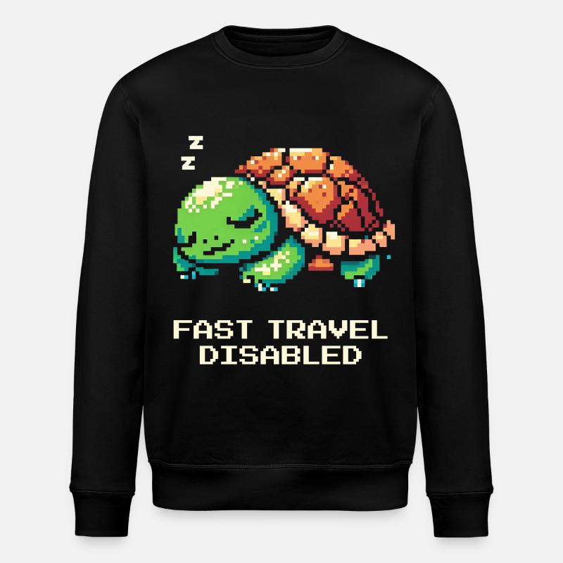 Voyage rapide désactivé | Tortue - Sweat bio ROLLER Stanley/Stella Unisexe - noir