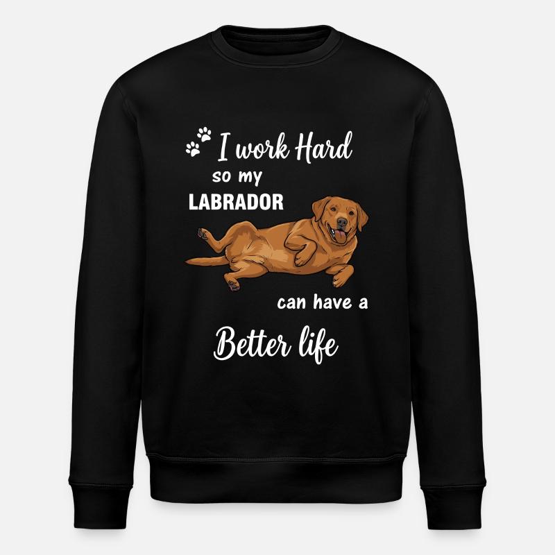 Echte Labrador Liebe Hundebesitzer Statement - Stanley/Stella Unisex Bio-Sweatshirt ROLLER - Schwarz