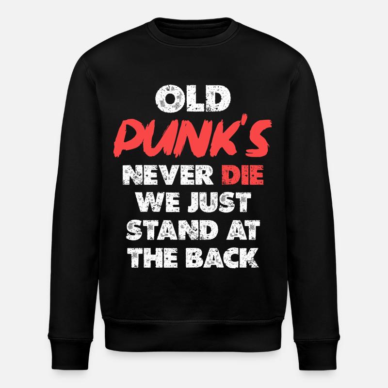 Old Punks Never Die Artwork - Stanley/Stella Unisex Bio-Sweatshirt ROLLER - Schwarz