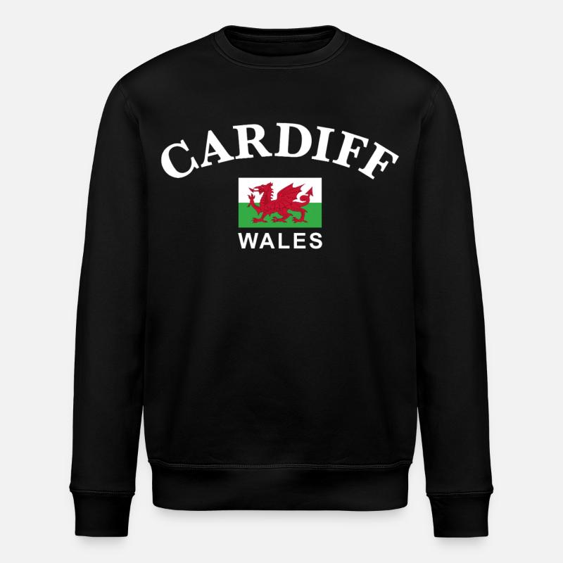 Cardiff, Pays de Galles - Sweat bio ROLLER Stanley/Stella Unisexe - noir
