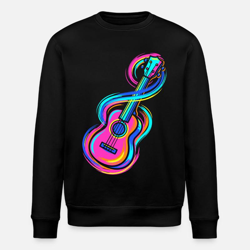 Gitarre - Stanley/Stella Unisex Bio-Sweatshirt ROLLER - Schwarz