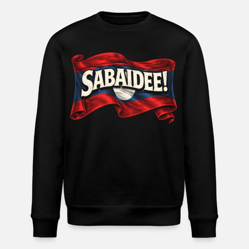 Laos Laotische Wurzel Sabaidee! - Stanley/Stella Unisex Bio-Sweatshirt ROLLER - Schwarz