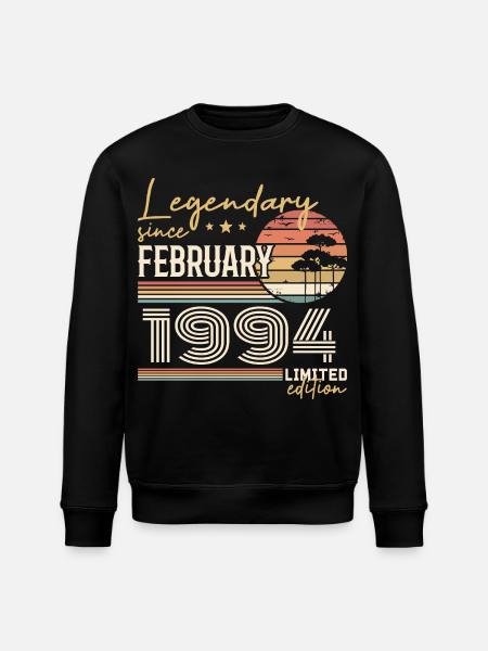 Février 1994 anniversaire 1994 légendes Février - Sweat bio ROLLER Stanley/Stella Unisexe - noir