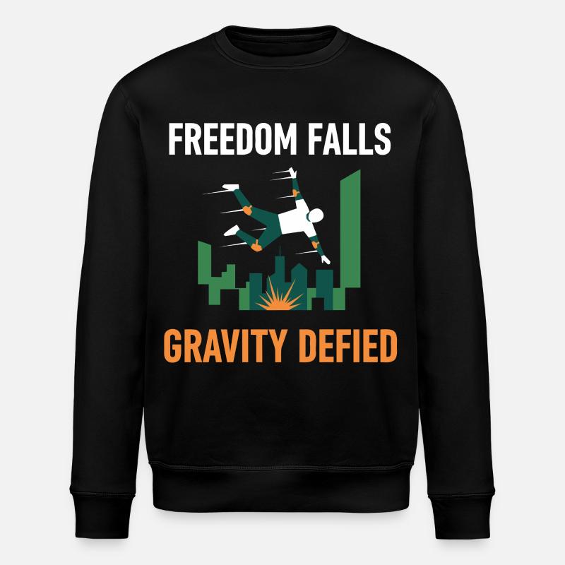 Parkour Fall - Stanley/Stella ROLLER Unisex Organic Sweatshirt - black