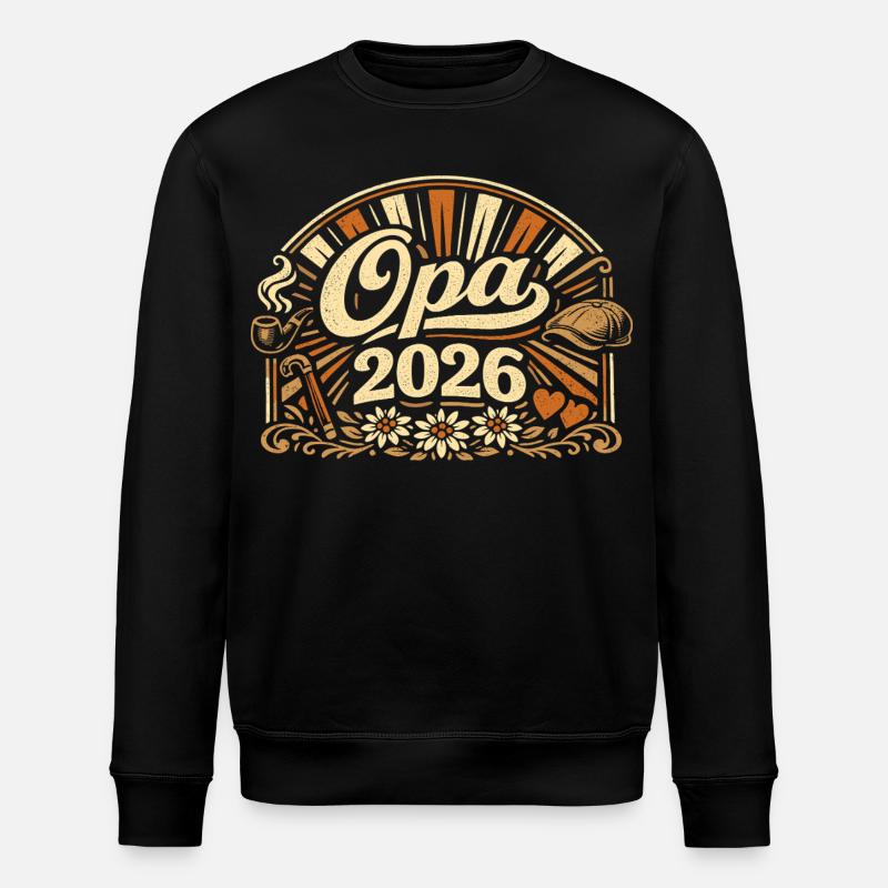 Opa 2026 Loading Geschenk  - Stanley/Stella Unisex Bio-Sweatshirt ROLLER - Schwarz