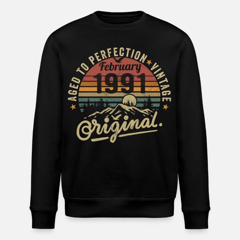 Februar 1991 - Stanley/Stella Unisex Bio-Sweatshirt ROLLER - Schwarz