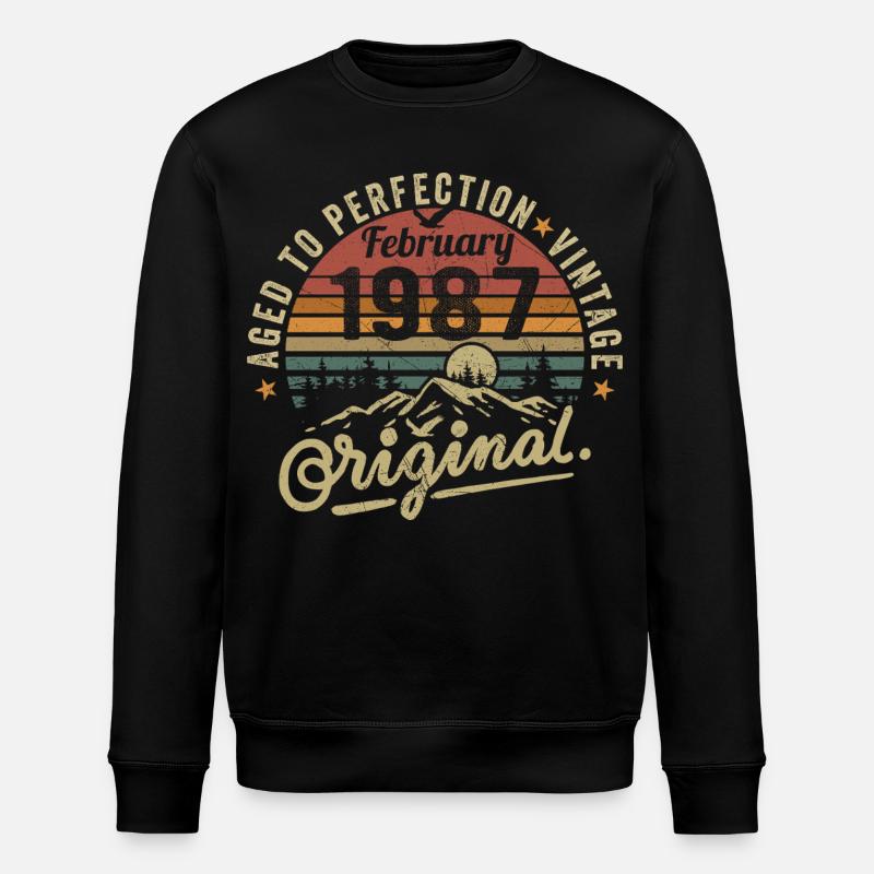 February 1987 - Stanley/Stella ROLLER Unisex Organic Sweatshirt - black