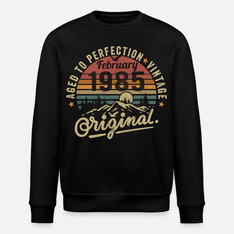 Februar 1985 - Stanley/Stella Unisex Bio-Sweatshirt ROLLER - Schwarz