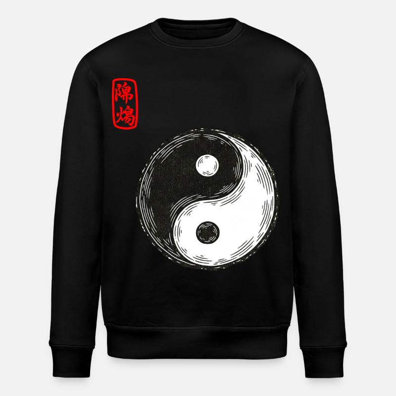 Yin und Yang - Stanley/Stella Unisex Bio-Sweatshirt ROLLER - Schwarz