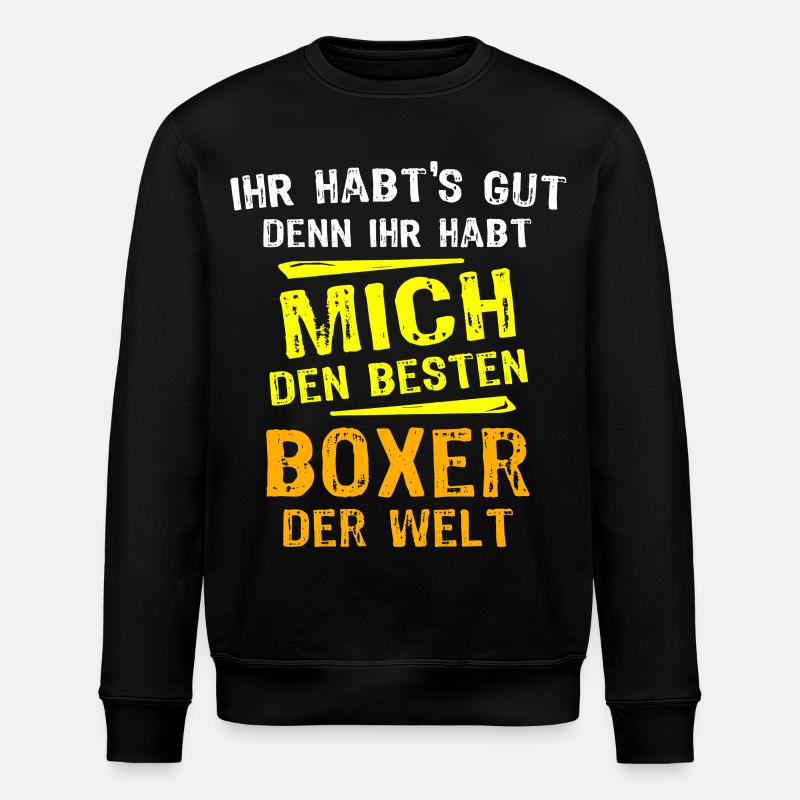 Boxer Gift - Stanley/Stella ROLLER Unisex Organic Sweatshirt - black