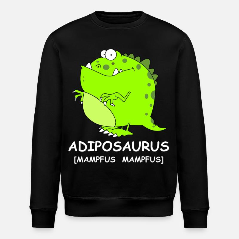 Adiposaursus Dino-Comic - Stanley/Stella Unisex Bio-Sweatshirt ROLLER - Schwarz