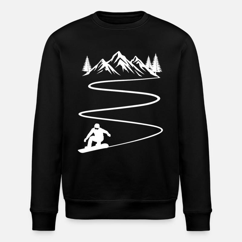 Snowboard and Mountain Snowboarding - Stanley/Stella ROLLER Unisex Organic Sweatshirt - black