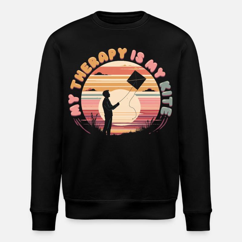 Drachen Drachensteigen - Stanley/Stella Unisex Bio-Sweatshirt ROLLER - Schwarz