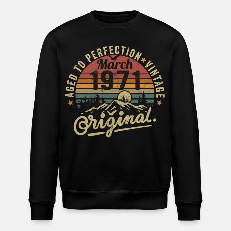 März 1971 - Stanley/Stella Unisex Bio-Sweatshirt ROLLER - Schwarz
