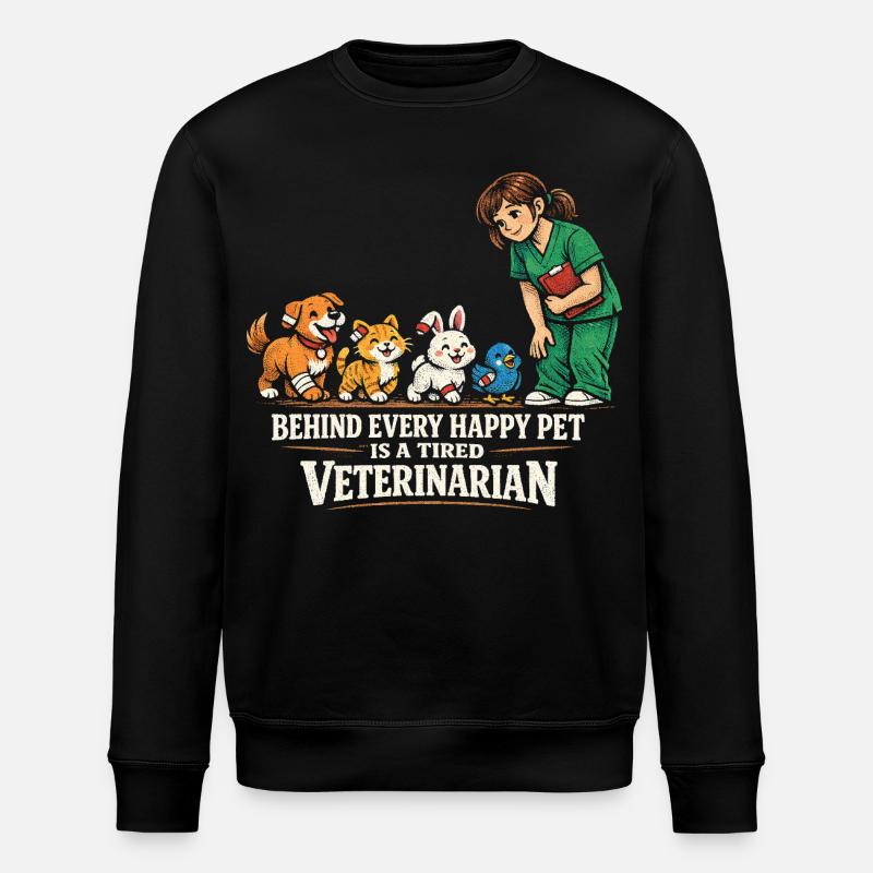 Tierarzt Tiermediziner - Stanley/Stella Unisex Bio-Sweatshirt ROLLER - Schwarz