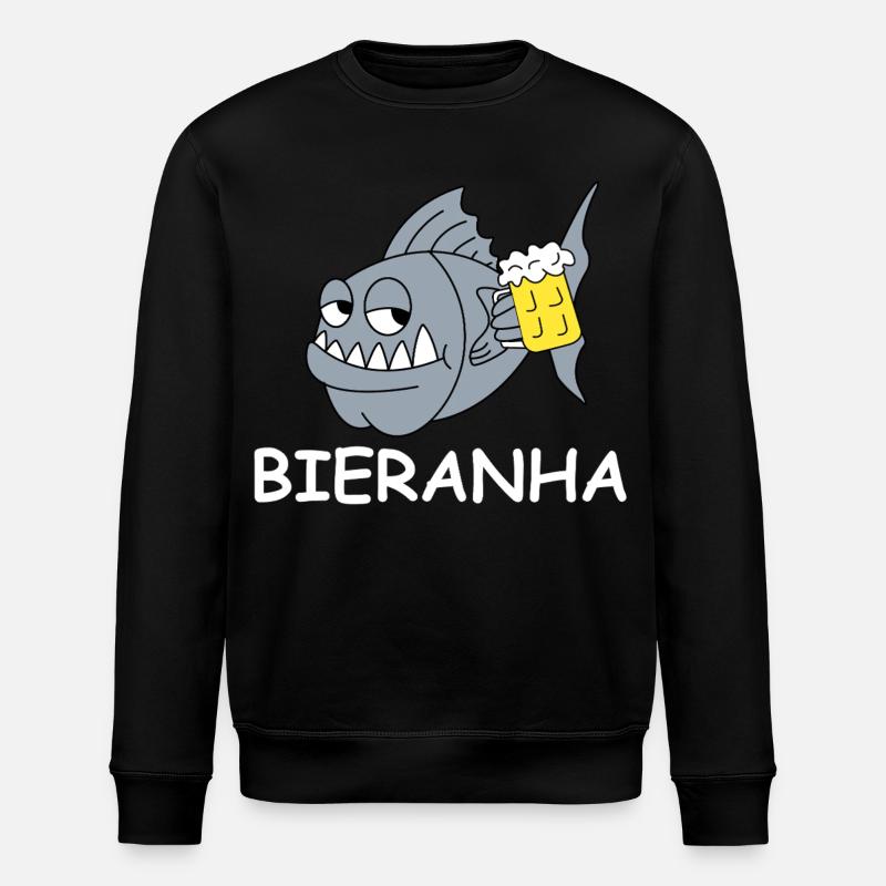 Bierpiranha Comic - Sweat bio ROLLER Stanley/Stella Unisexe - noir
