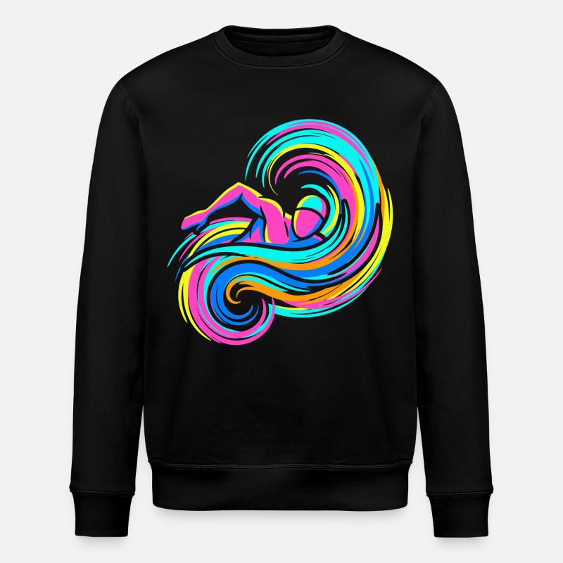 Nageur - Sweat bio ROLLER Stanley/Stella Unisexe - noir