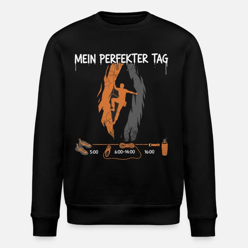 My perfect day climbing - Stanley/Stella ROLLER Unisex Organic Sweatshirt - black