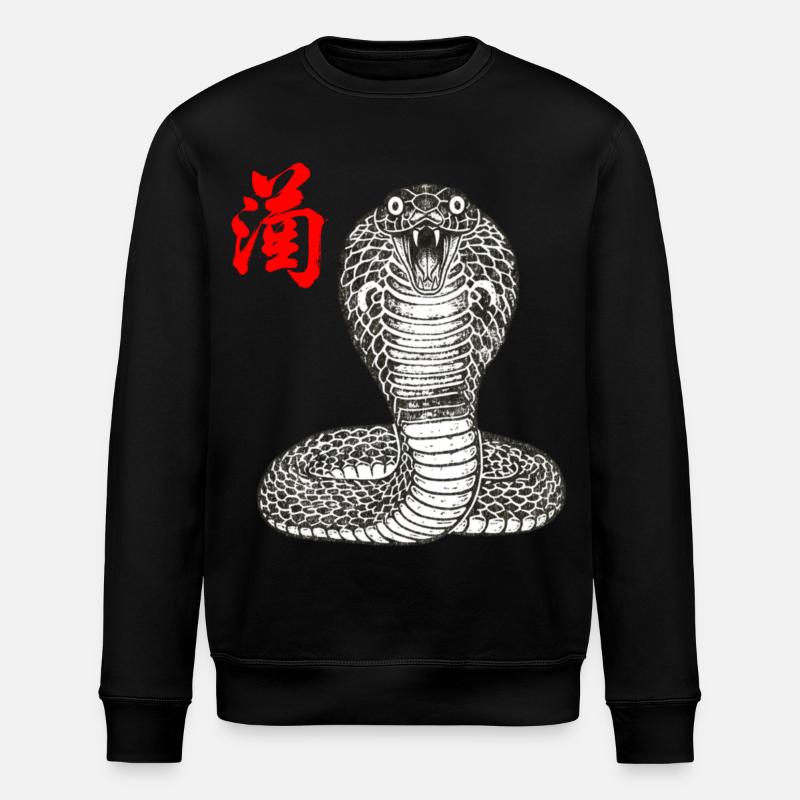 Cobra Asiatisch - Stanley/Stella Unisex Bio-Sweatshirt ROLLER - Schwarz