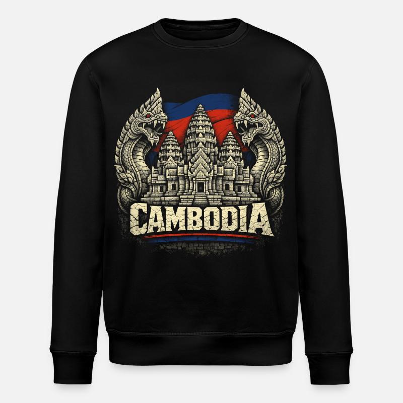 Cambodia Cambodia Cambodians - Stanley/Stella ROLLER Unisex Organic Sweatshirt - black