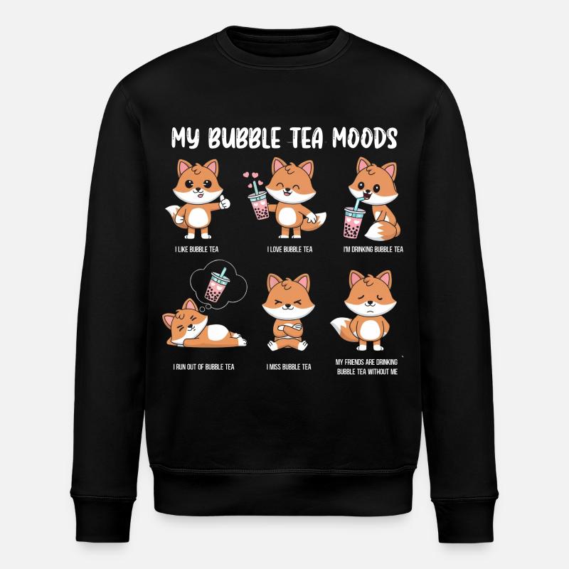 Fuchs Bubble Tea Meme - Stanley/Stella Unisex Bio-Sweatshirt ROLLER - Schwarz