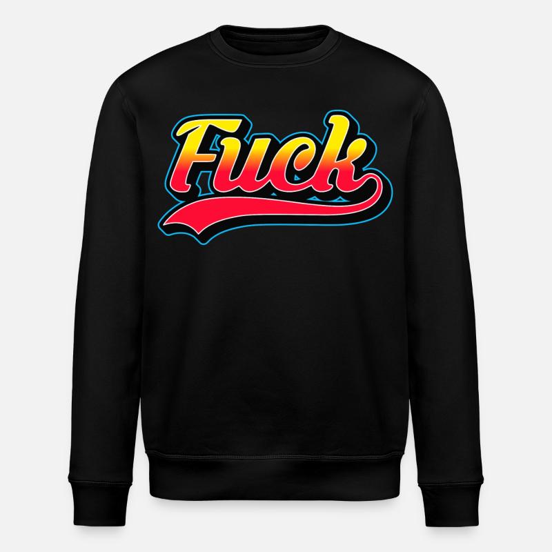 F-Wort-Retro-Logo - Stanley/Stella Unisex Bio-Sweatshirt ROLLER - Schwarz