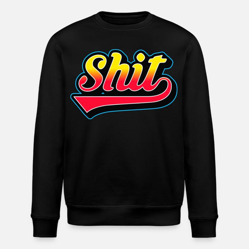 Scheiße Retro-Wortzeichen - Stanley/Stella Unisex Bio-Sweatshirt ROLLER - Schwarz