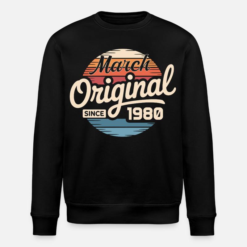 Legendary since march 1980 - Stanley/Stella ROLLER Unisex Organic Sweatshirt - black
