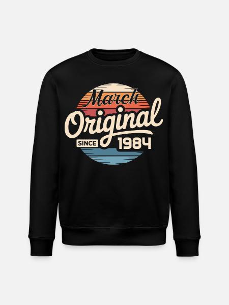Legendary since march 1984 - Stanley/Stella ROLLER Unisex Organic Sweatshirt - black