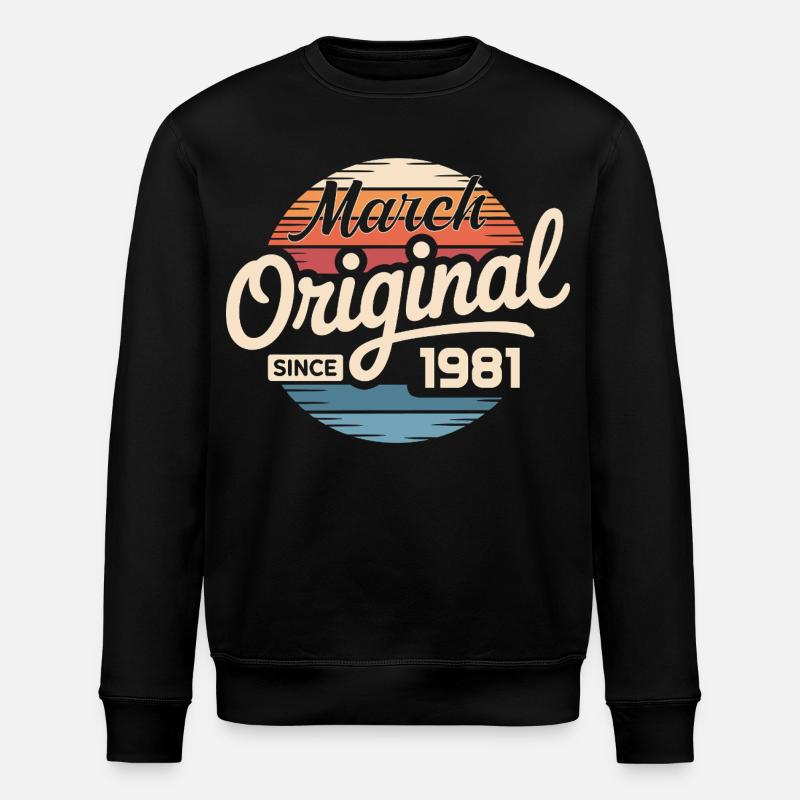 Légendaire depuis mars 1981 - Sweat bio ROLLER Stanley/Stella Unisexe - noir