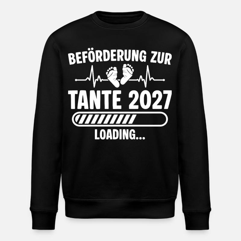Announcing Pregnancy Expectant Aunt 2027 - Stanley/Stella ROLLER Unisex Organic Sweatshirt - black