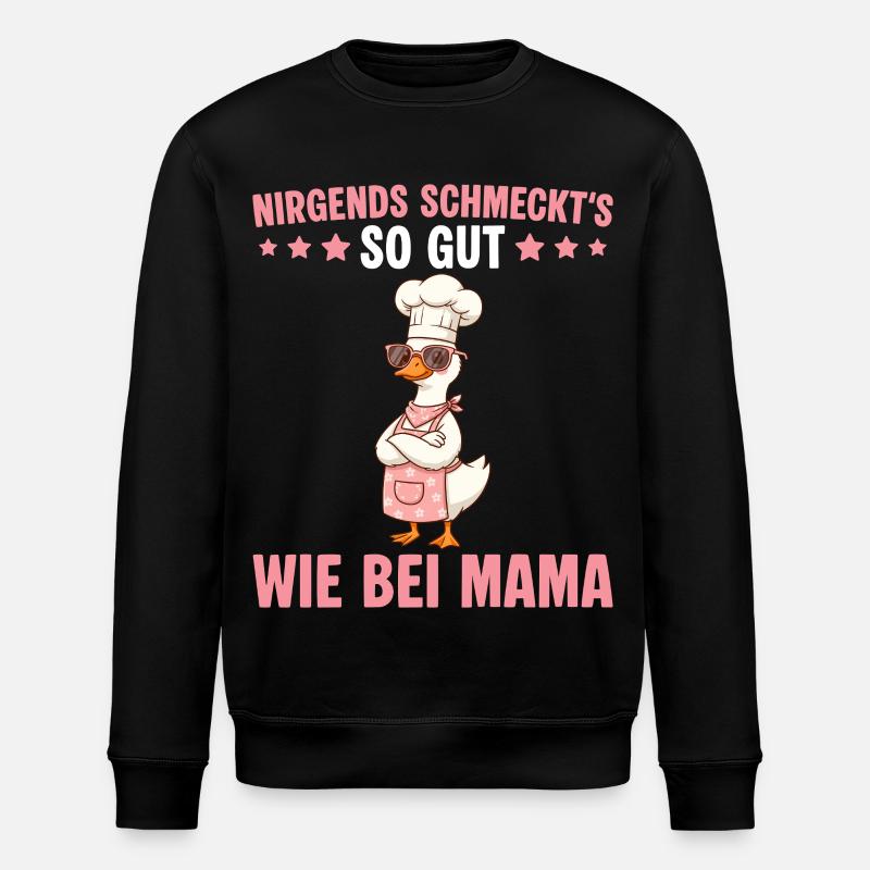 Mama Goose Cook Mother's Day - Stanley/Stella ROLLER Unisex Organic Sweatshirt - black