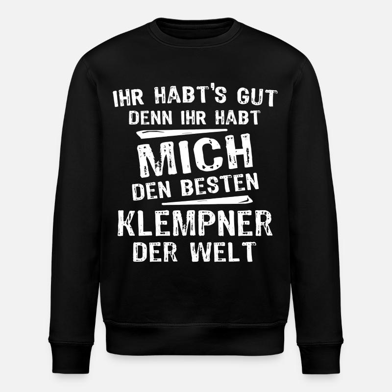 Klempner - Stanley/Stella Unisex Bio-Sweatshirt ROLLER - Schwarz