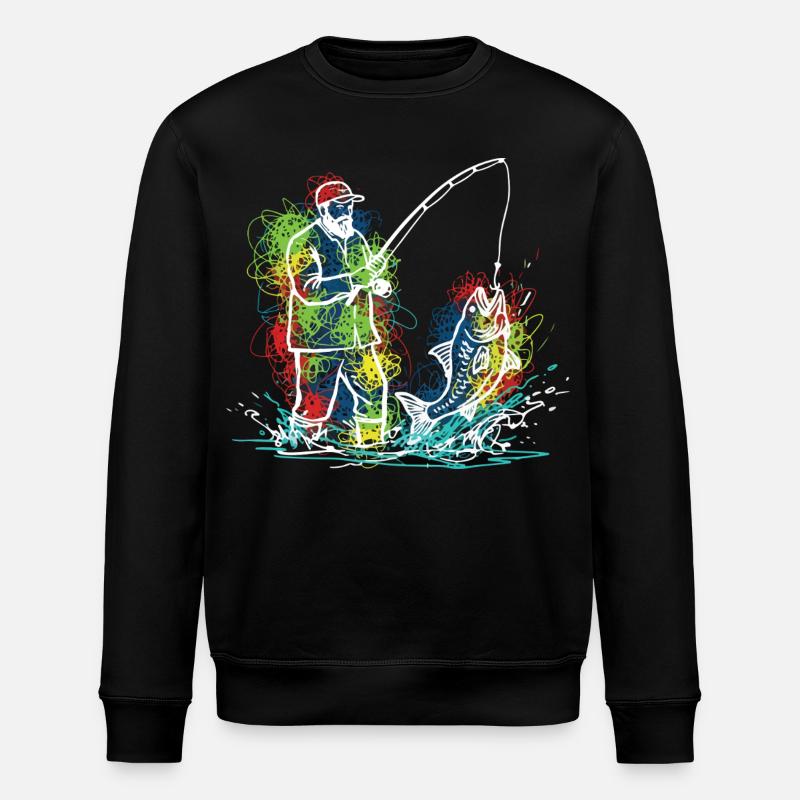 Fischerlegende Fischerfisch - Stanley/Stella Unisex Bio-Sweatshirt ROLLER - Schwarz