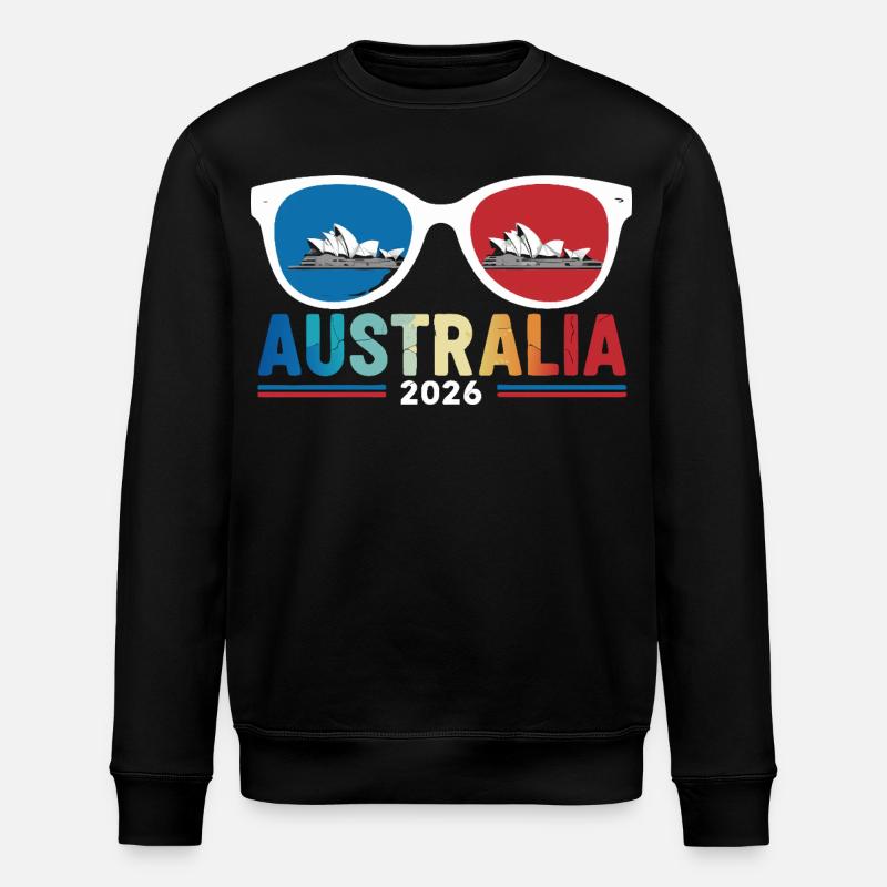 Australien Sydney Opera Solbriller 2026 - Stanley/Stella økologisk unisex-sweatshirt ROLLER - sort
