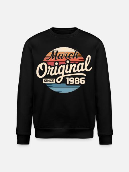 Legendary since march 1986 - Stanley/Stella ROLLER Unisex Organic Sweatshirt - black