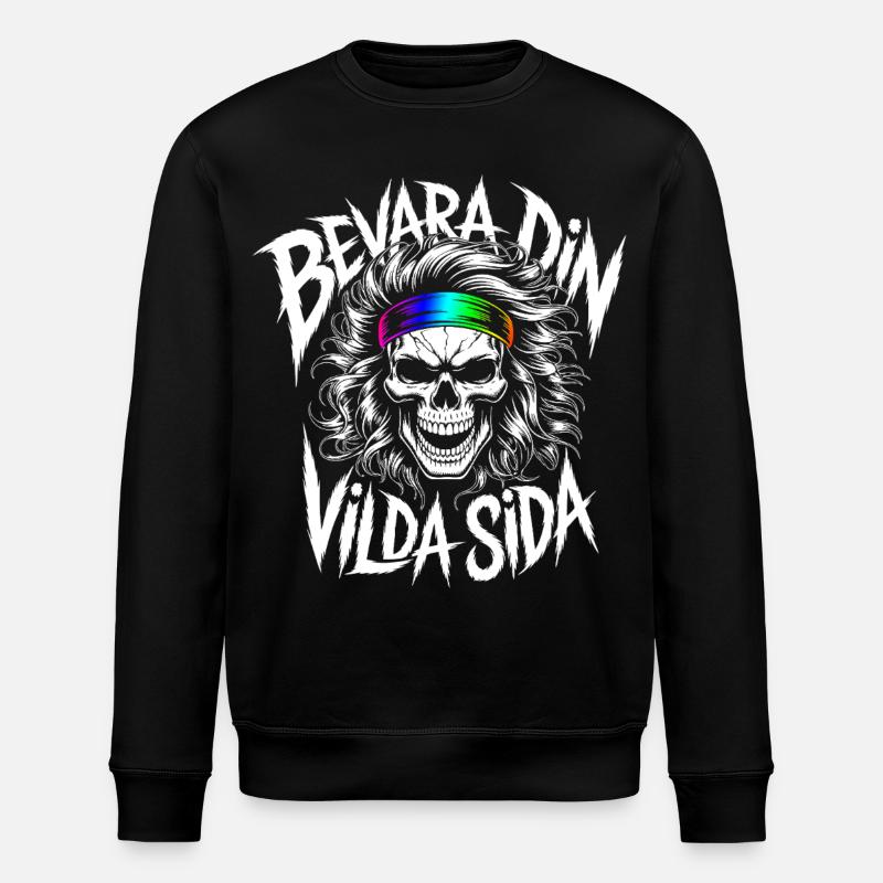 Wild Side Skull - Stanley/Stella Unisex Bio-Sweatshirt ROLLER - Schwarz