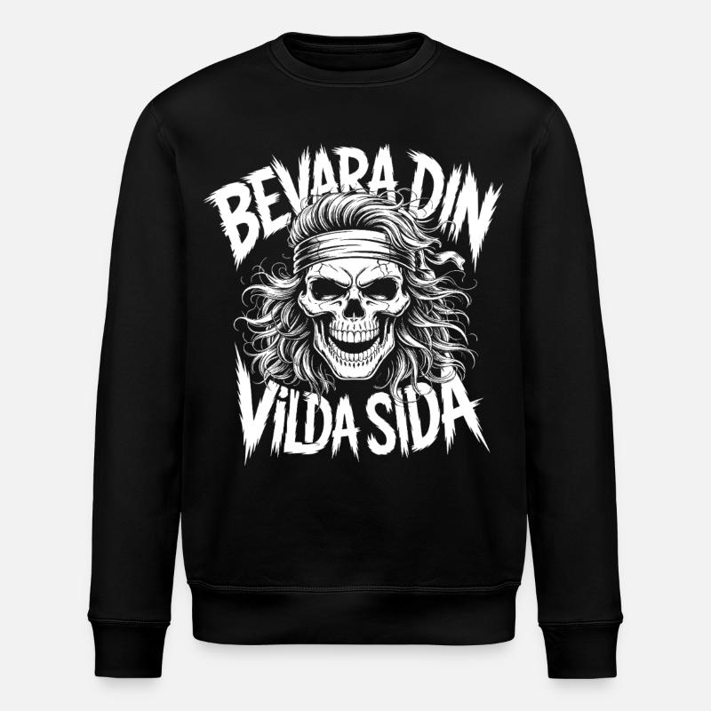 Wild Side Skull - Stanley/Stella Unisex Bio-Sweatshirt ROLLER - Schwarz