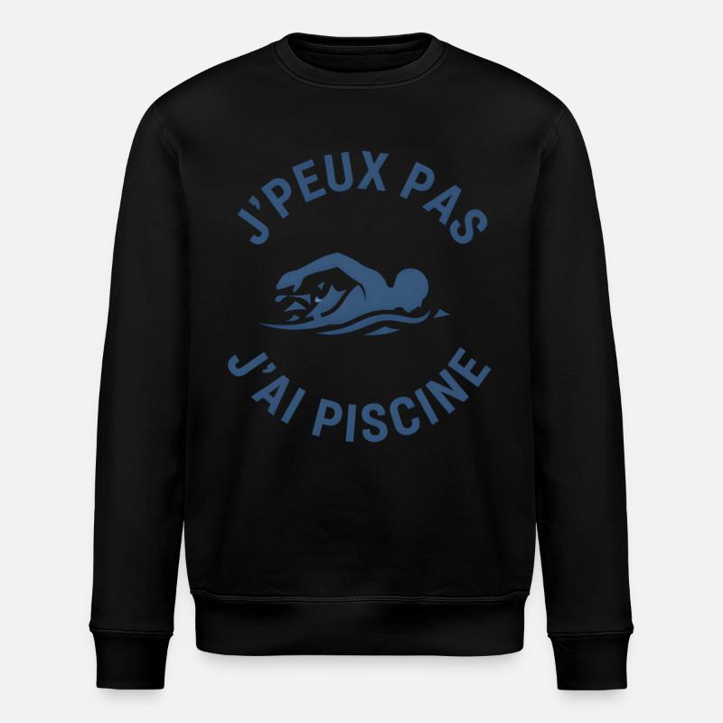 J'peux pas, j'ai piscine - Sweat bio ROLLER Stanley/Stella Unisexe - noir