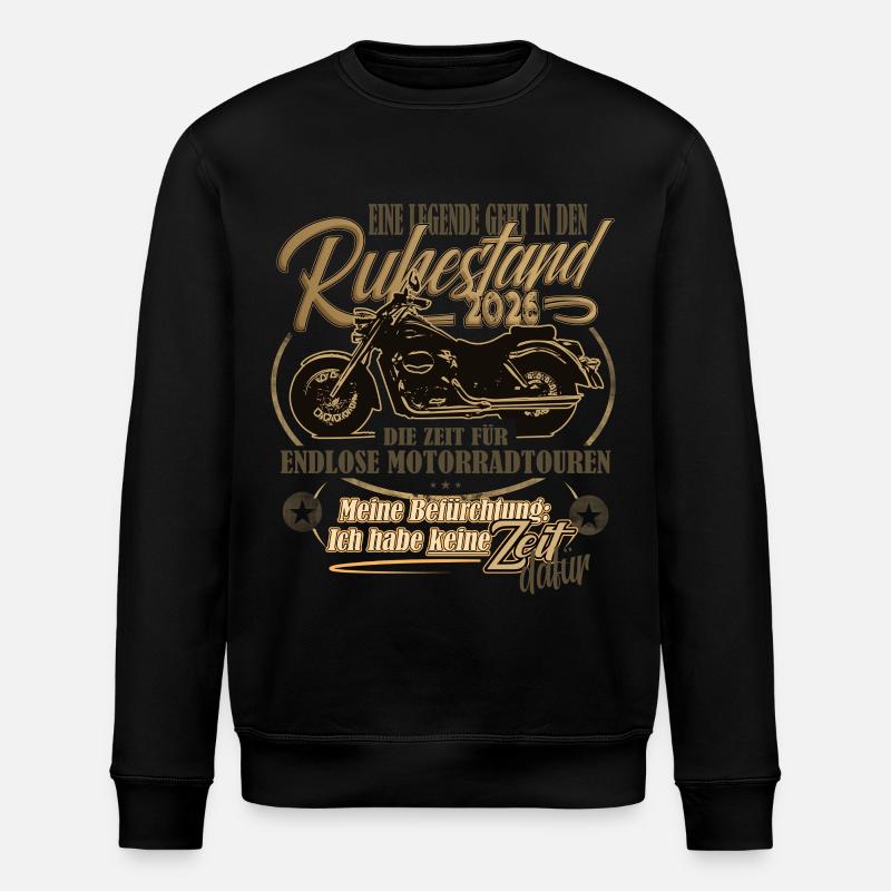 Legend, Retirement, Retirement, Motorcycle, 2026 - Stanley/Stella ROLLER Unisex Organic Sweatshirt - black
