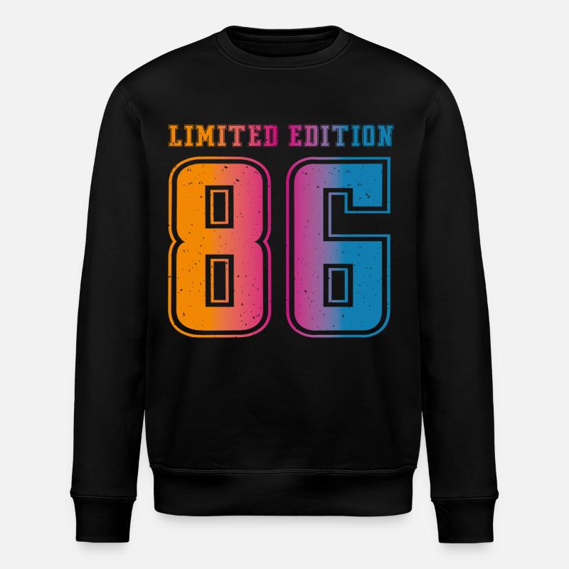 Årgang 1986 - Stanley/Stella økologisk unisex-sweatshirt ROLLER - sort