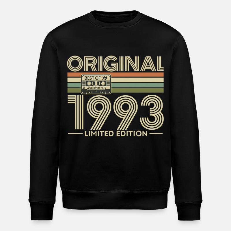 Retro 1993 Limited Edition Kassette - Stanley/Stella Unisex Bio-Sweatshirt ROLLER - Schwarz