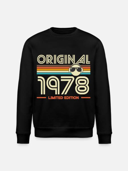 Original 1978 Limited Edition Retro - Stanley/Stella ROLLER Unisex Organic Sweatshirt - black