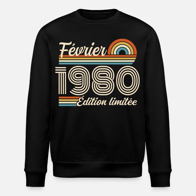Février 1980 - Sweat bio ROLLER Stanley/Stella Unisexe - noir