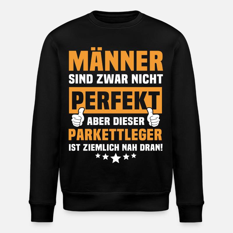 Lustige Parkettleger Sprüche - Stanley/Stella Unisex Bio-Sweatshirt ROLLER - Schwarz