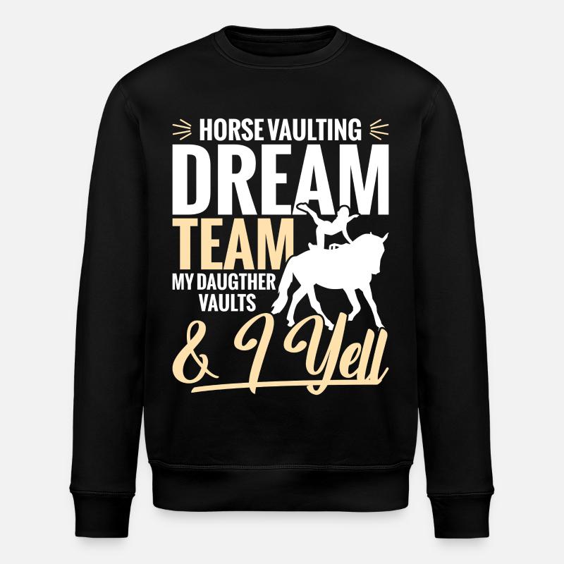 Saut cheval Papa Papa Gymnastique Cheval - Sweat bio ROLLER Stanley/Stella Unisexe - noir